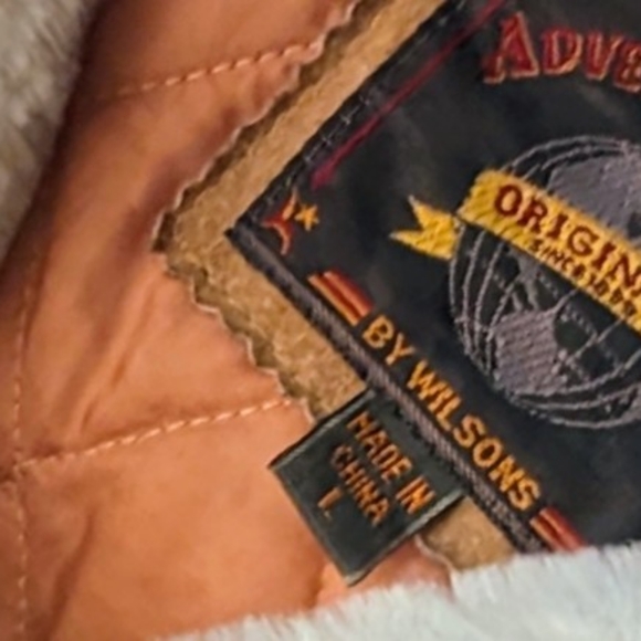 Adventure Bound Wilson’s Tan Leather Jacket Coat Size large - Picture 7 of 12